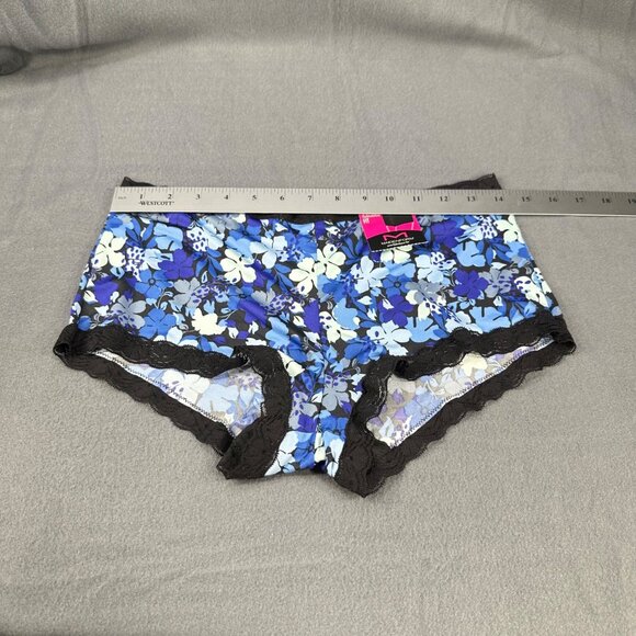 Maidenform Women's Size XL 8 Panty Boyshort Fabulous Fit Floral Blue New - Picture 6 of 8